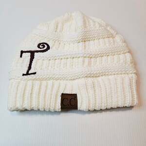 C.C. Women's Knit Beanie One Size Hat in Ivory NWOB